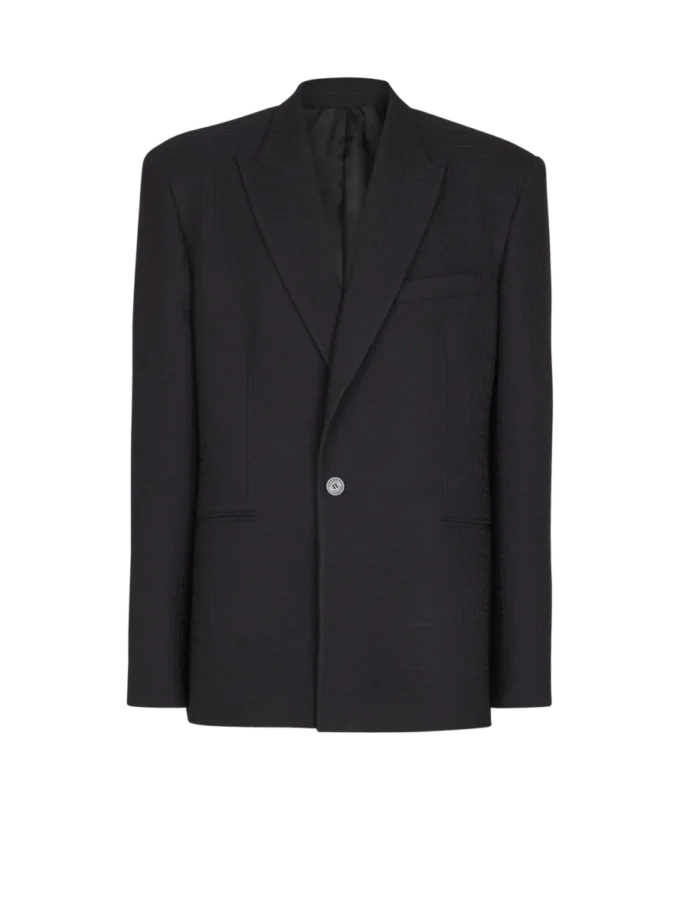 Giacca Monogram Grain de Poudre con 1 bottone Giacca Monogram Grain de Poudre con 1 bottone