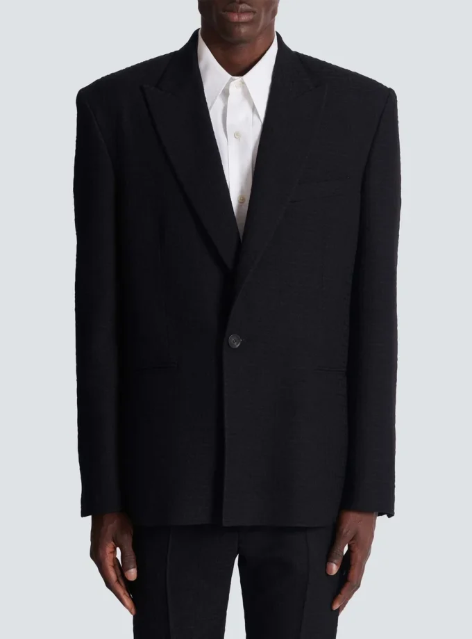 Giacca Monogram Grain de Poudre con 1 bottone Giacca Monogram Grain de Poudre con 1 bottone