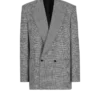 Giacca oversize in jacquard Principe di Galles