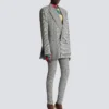 Giacca oversize in jacquard Principe di Galles
