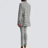 Giacca oversize in jacquard Principe di Galles