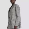 Giacca oversize in jacquard Principe di Galles