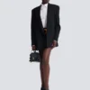 Giacca oversize in pelle martellata Giacca oversize in pelle martellata