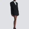 Giacca oversize in pelle martellata Giacca oversize in pelle martellata