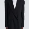 Giacca oversize in pelle martellata Giacca oversize in pelle martellata