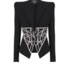 Giacca slim fit ricamata grain de poudre Giacca slim fit ricamata grain de poudre