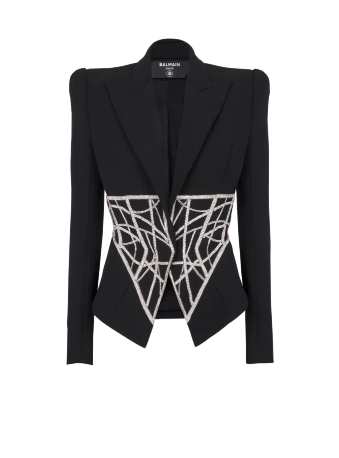 Giacca slim fit ricamata grain de poudre Giacca slim fit ricamata grain de poudre