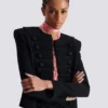 Giacca spencer Grain de poudre con bordi a filo Giacca spencer Grain de poudre con bordi a filo