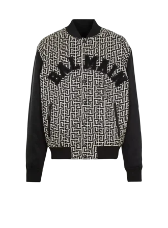 Giacca Varsity con monogramma e toppe