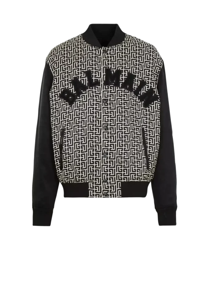 Giacca Varsity con monogramma e toppe Giacca Varsity con monogramma e toppe