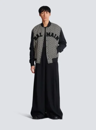 Giacca Varsity con monogramma e toppe