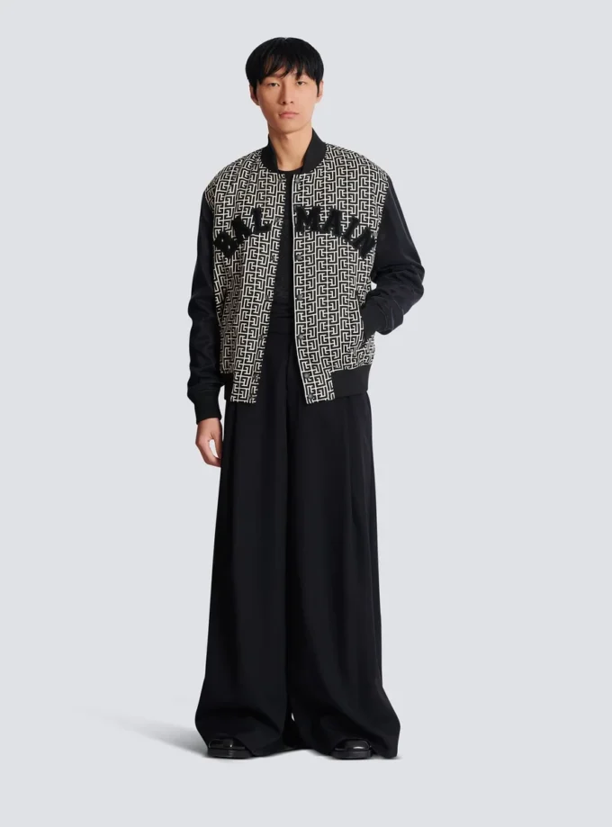 Giacca Varsity con monogramma e toppe Giacca Varsity con monogramma e toppe