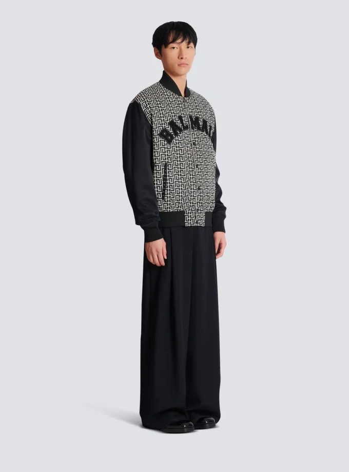 Giacca Varsity con monogramma e toppe Giacca Varsity con monogramma e toppe