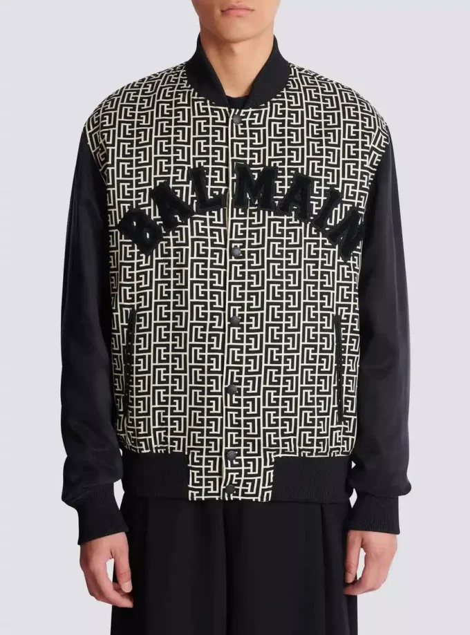 Giacca Varsity con monogramma e toppe Giacca Varsity con monogramma e toppe