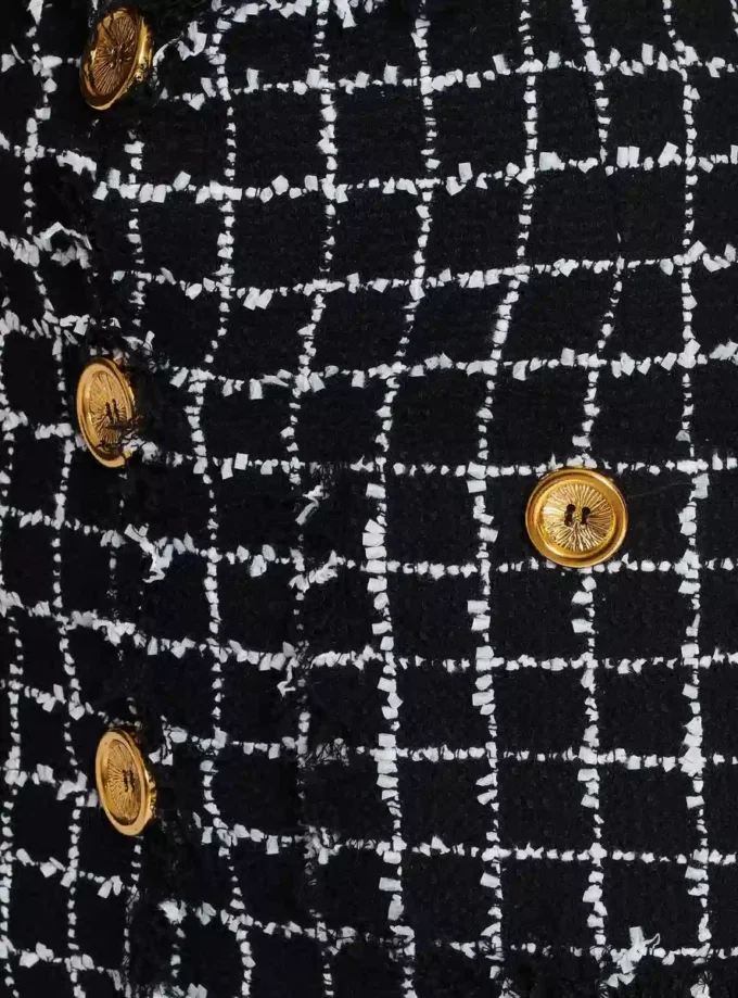 Gonna a tubino in tweed con bottoni Gonna a tubino in tweed con bottoni