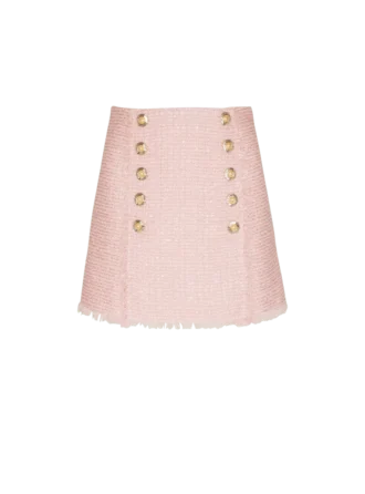 Gonna corta in tweed con paillettes