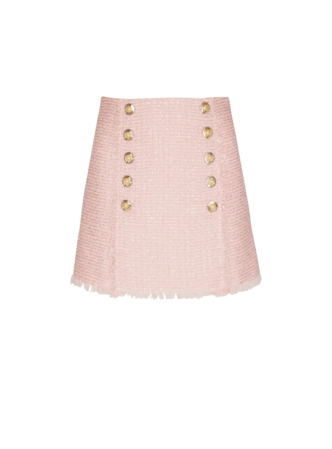 Gonna corta in tweed con paillettes Gonna corta in tweed con paillettes