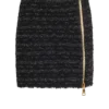 Gonna corta in tweed con zip