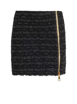 Gonna corta in tweed con zip Gonna corta in tweed con zip