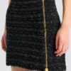 Gonna corta in tweed con zip