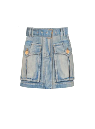 Gonna in denim con tasche