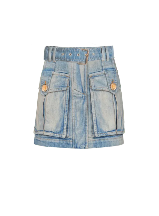 Gonna in denim con tasche Gonna in denim con tasche