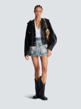 Gonna in denim con tasche