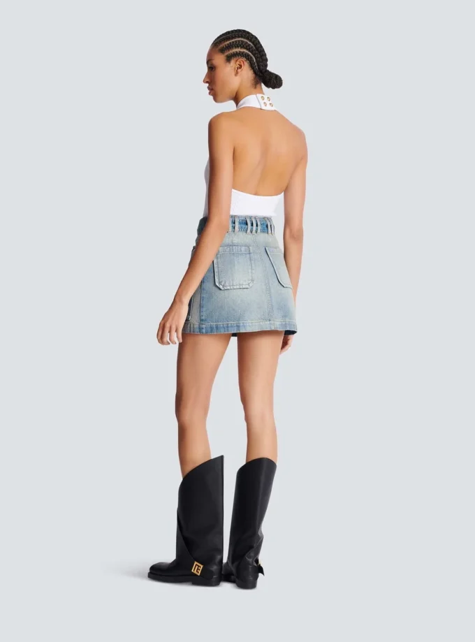 Gonna in denim con tasche Gonna in denim con tasche