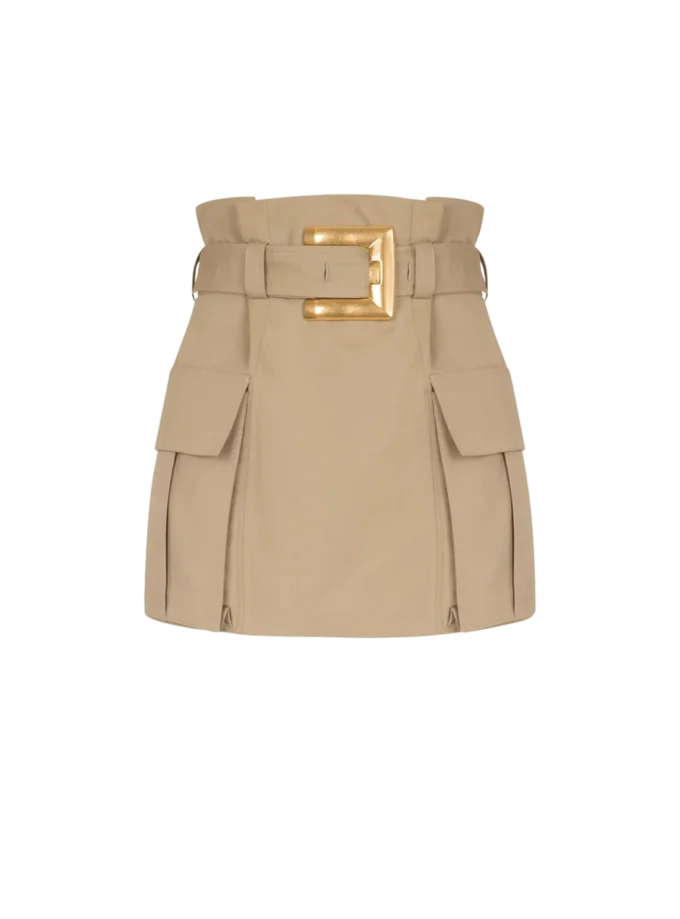 Gonna in gabardine a vita alta Gonna in gabardine a vita alta