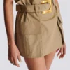 Gonna in gabardine a vita alta Gonna in gabardine a vita alta