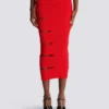 Gonna lunga in maglia con cut-out Gonna lunga in maglia con cut-out