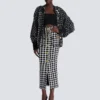 Gonna lunga in tweed a quadretti Gonna lunga in tweed a quadretti