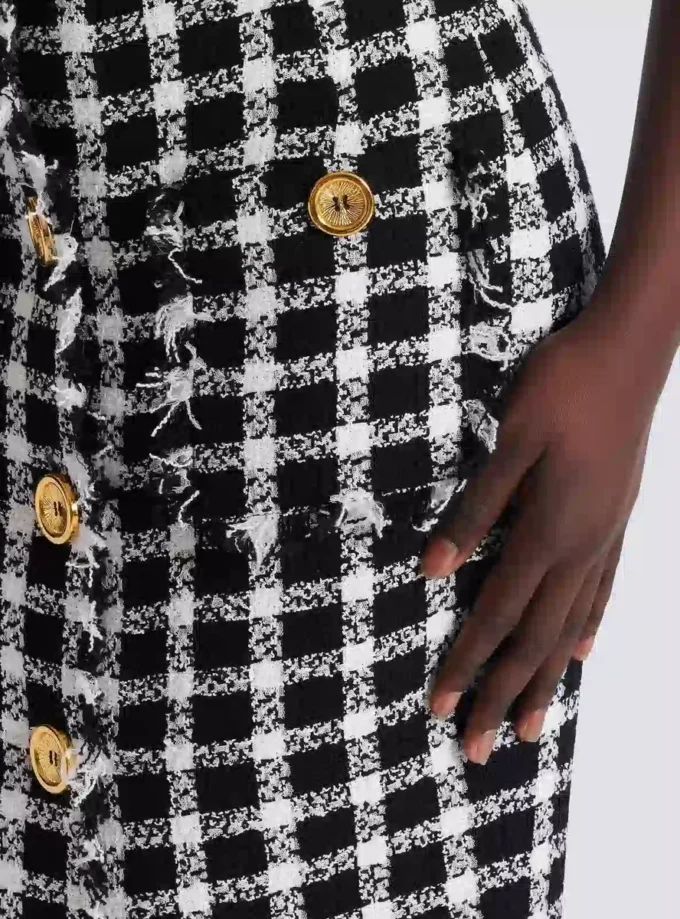 Gonna lunga in tweed a quadretti Gonna lunga in tweed a quadretti