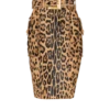 Gonna midi in pelle stile pony con motivo leopardato Gonna midi in pelle stile pony con motivo leopardato