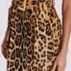 Gonna midi in pelle stile pony con motivo leopardato Gonna midi in pelle stile pony con motivo leopardato