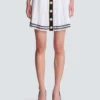 Gonna plissettata in maglia con monogramma Gonna plissettata in maglia con monogramma