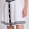 Gonna plissettata in maglia con monogramma Gonna plissettata in maglia con monogramma