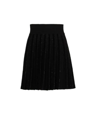 Gonna plissettata in maglia glitterata Gonna plissettata in maglia glitterata