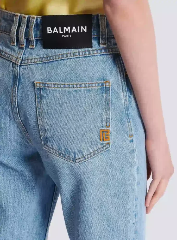Jeans a vita alta in denim Jeans a vita alta in denim