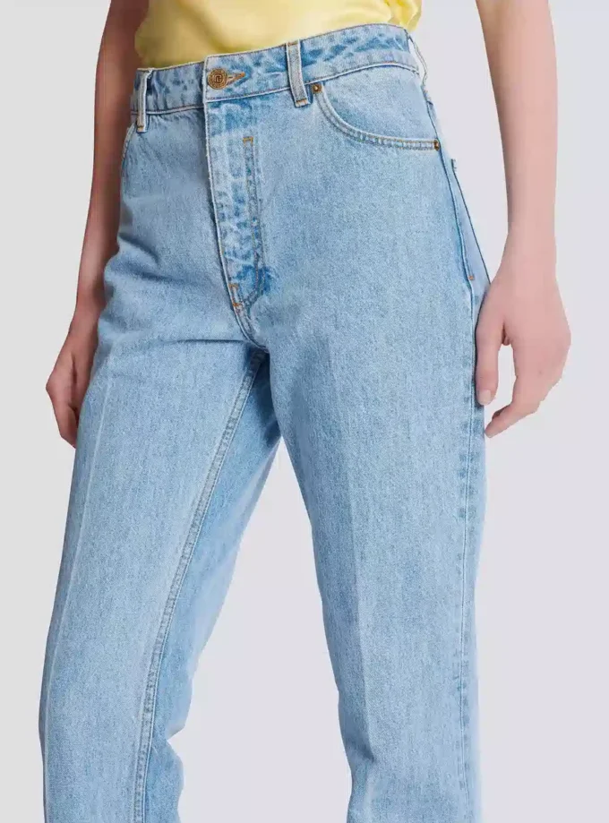 Jeans a vita alta in denim Jeans a vita alta in denim