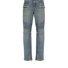 Jeans biker in denim vintage