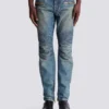 Jeans biker in denim vintage