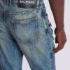 Jeans biker in denim vintage