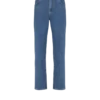 Jeans blu in denim dal taglio dritto