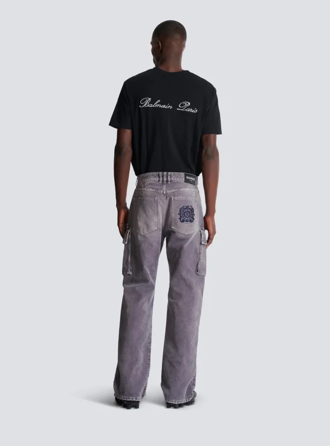 Jeans cargo loose fit in denim Jeans cargo loose fit in denim