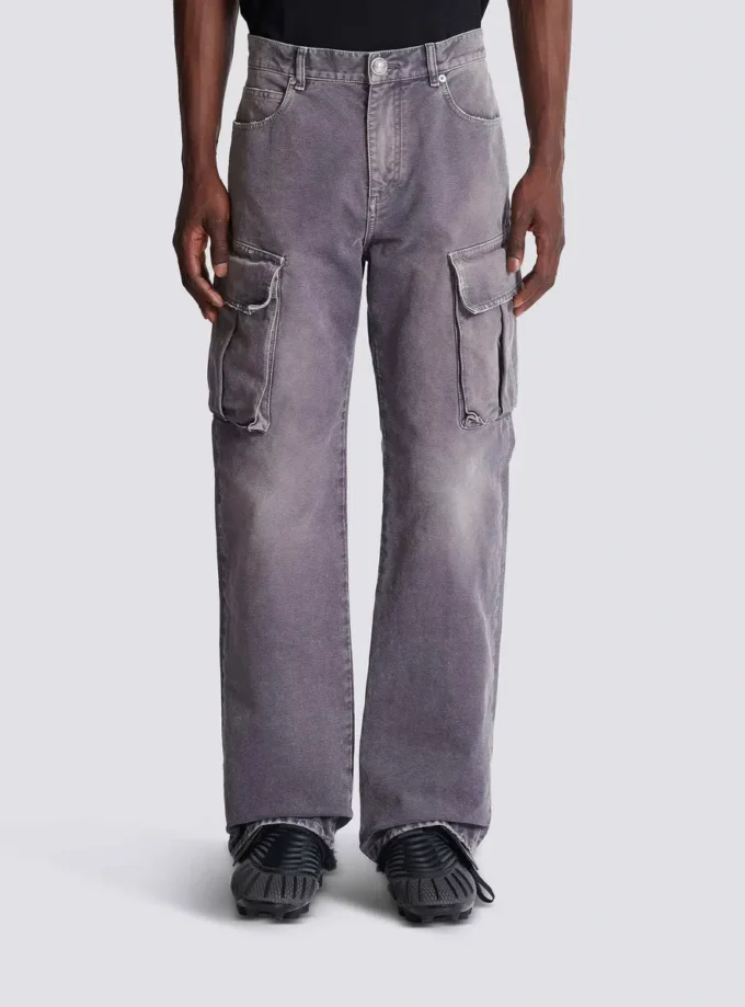 Jeans cargo loose fit in denim Jeans cargo loose fit in denim