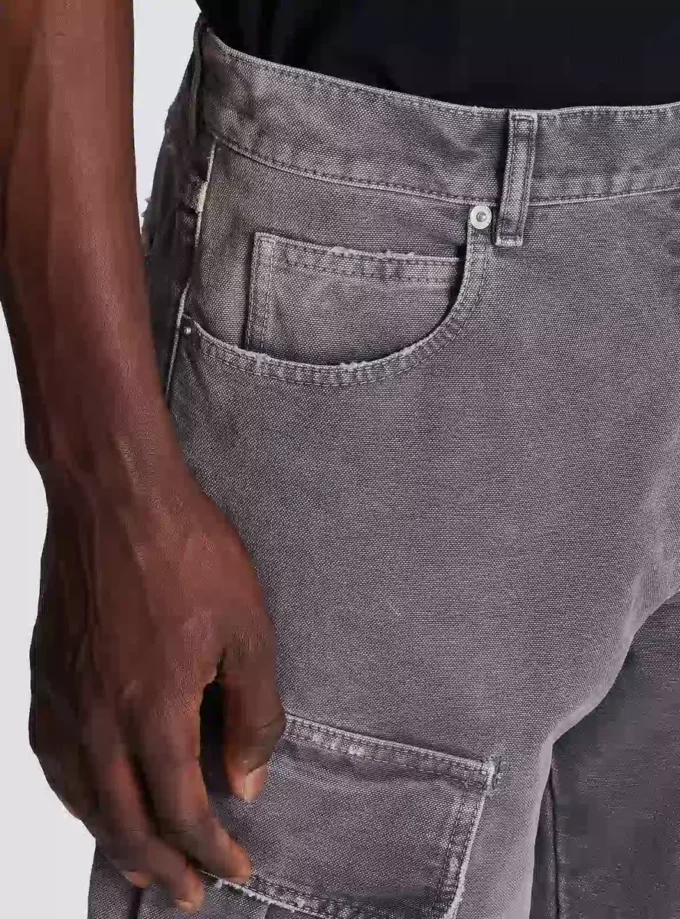 Jeans cargo loose fit in denim Jeans cargo loose fit in denim