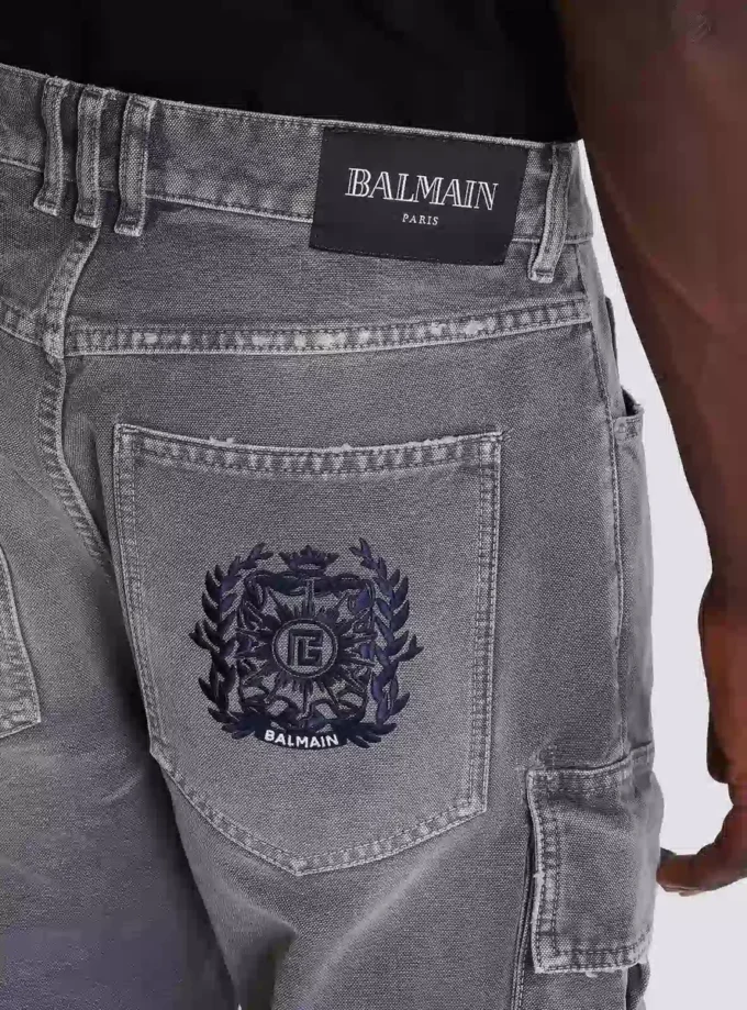 Jeans cargo loose fit in denim Jeans cargo loose fit in denim