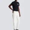 Jeans dritti in denim bianco Jeans dritti in denim bianco