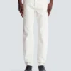 Jeans dritti in denim bianco Jeans dritti in denim bianco